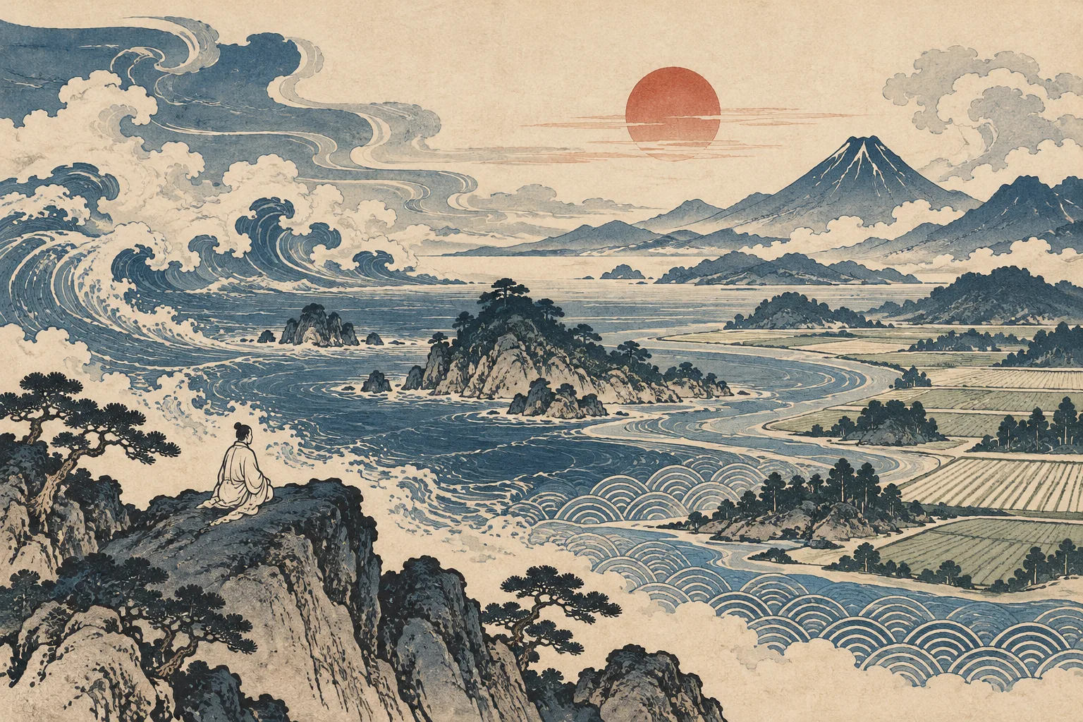 波、山、実り、人の思想が交わるAmenohaの創作版画